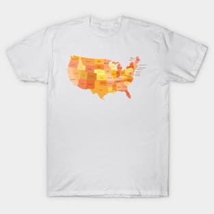 Map of United States T-Shirt